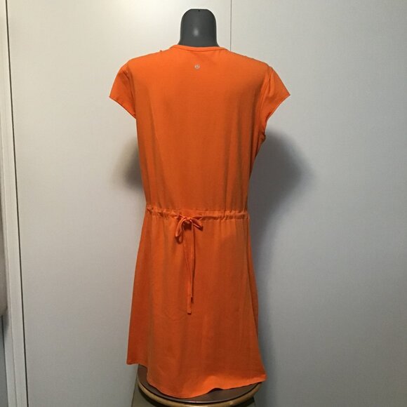 Lululemon Cotton Chill It Dress with Cap Sleeves and Cinch Waist Size L - Picture 4 of 14